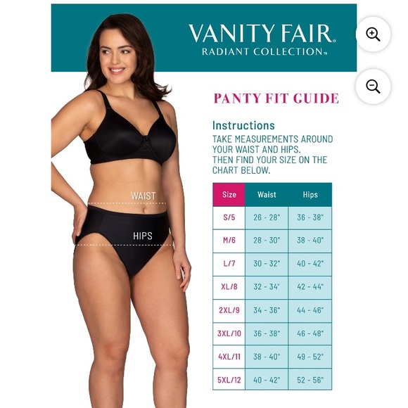 💜Bundle 2 Vanity Fair Radiant Women's Comfort Stretch Brief Underwear, Size:XXXL - Picture 5 of 6